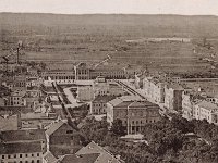 Glavni kolodvor oko 1900. godine, pogled prema Savi